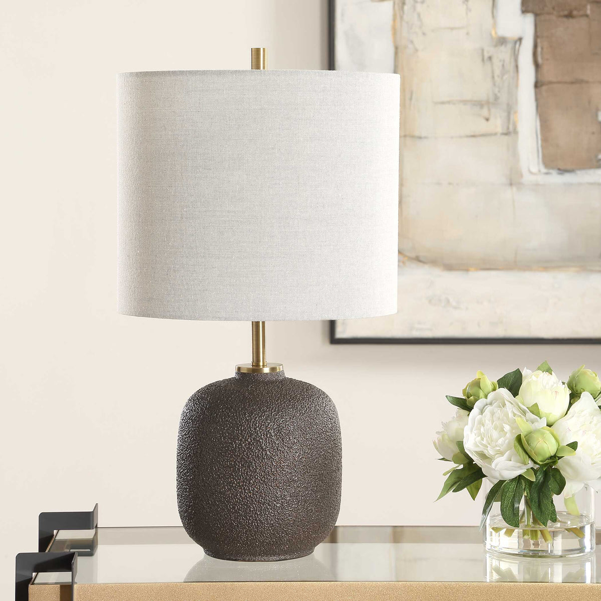 Blacktop Textured Buffet Lamp
