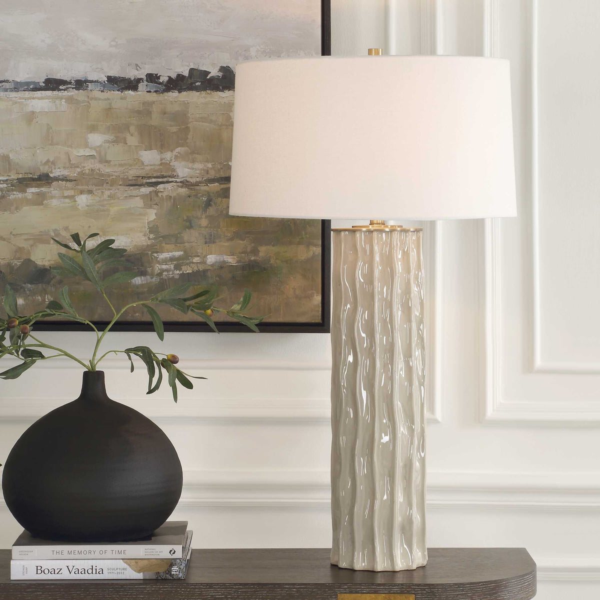 Parilli Taupe Gray Table Lamp