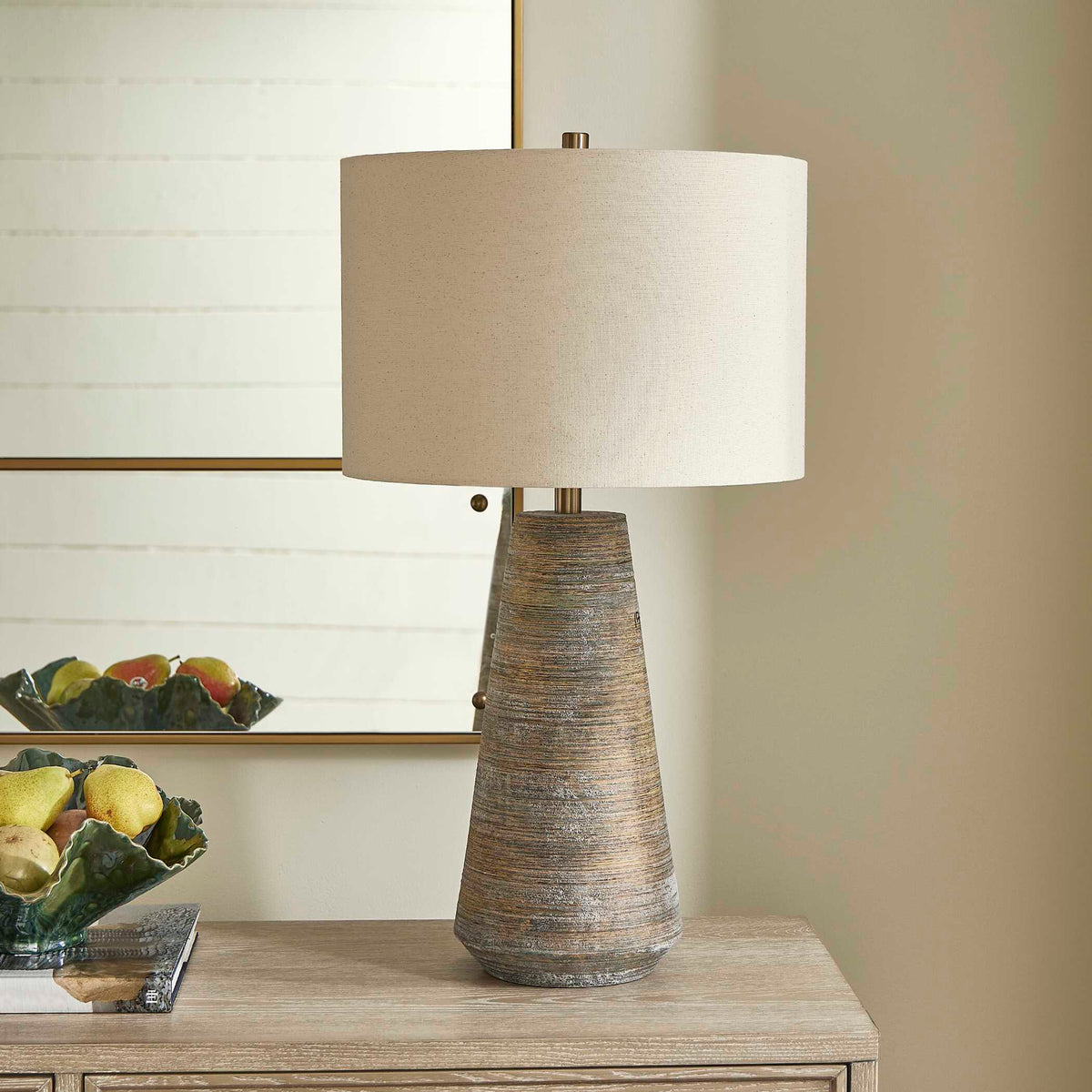 Mosier Rustic Beige Table Lamp
