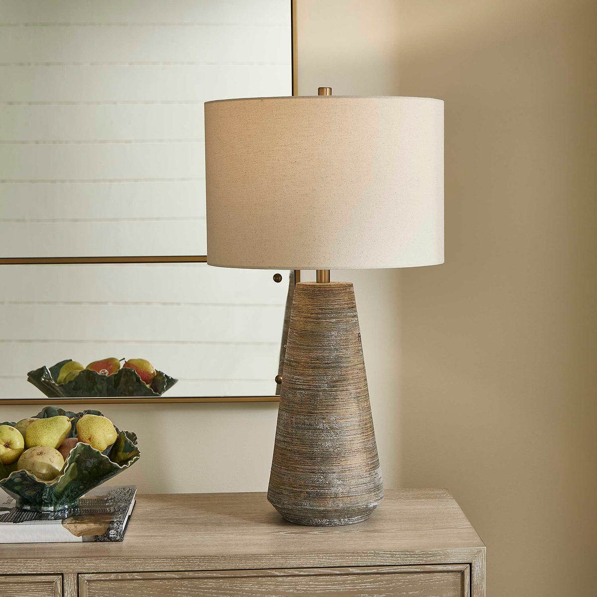 Mosier Rustic Beige Table Lamp