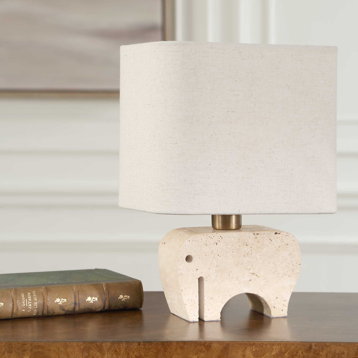 Tusk Travertine Accent Lamp