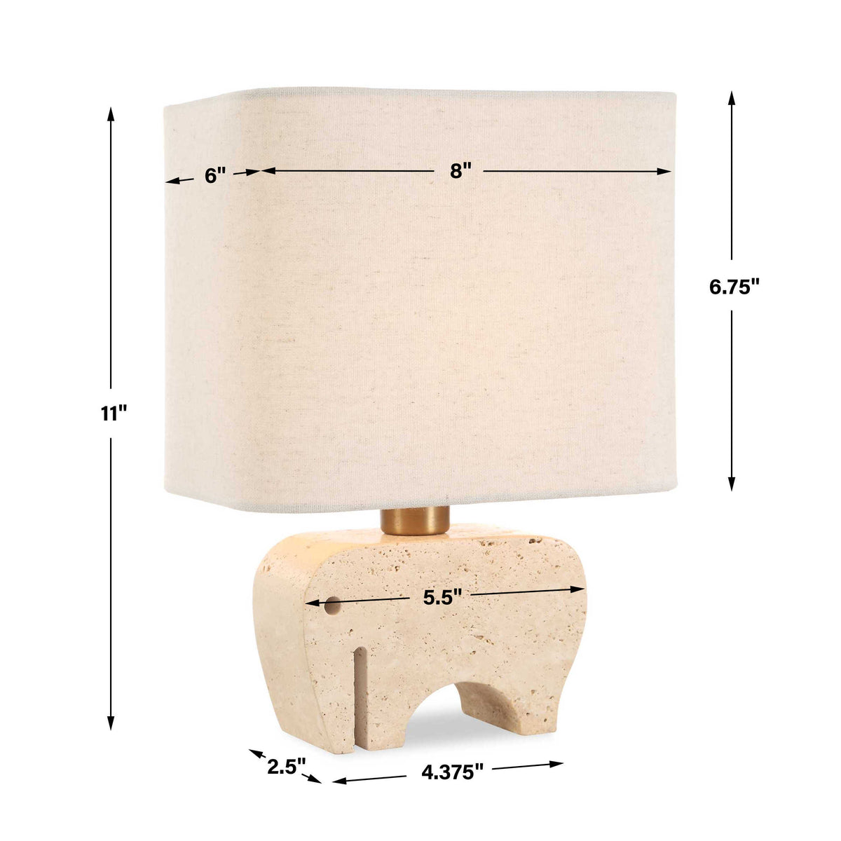 Tusk Travertine Accent Lamp