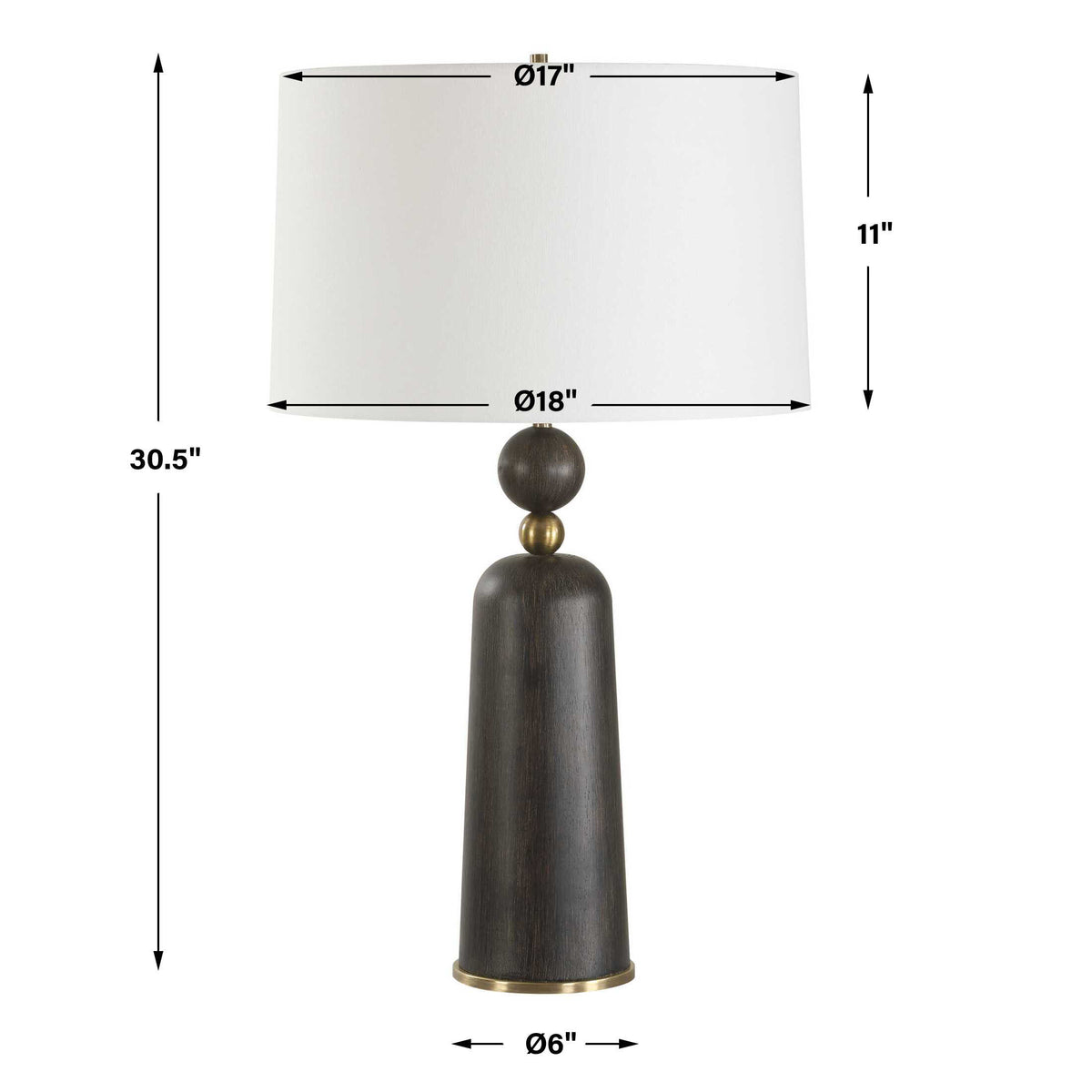 McQuinn Dark Walnut Table Lamp