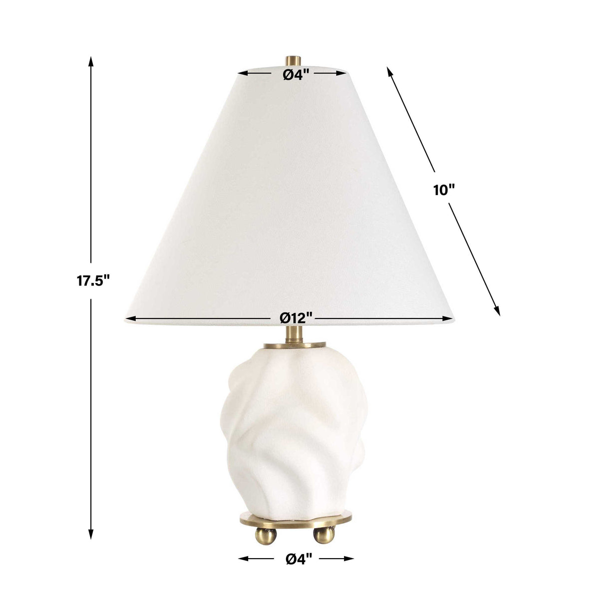 Bora White Accent Lamp