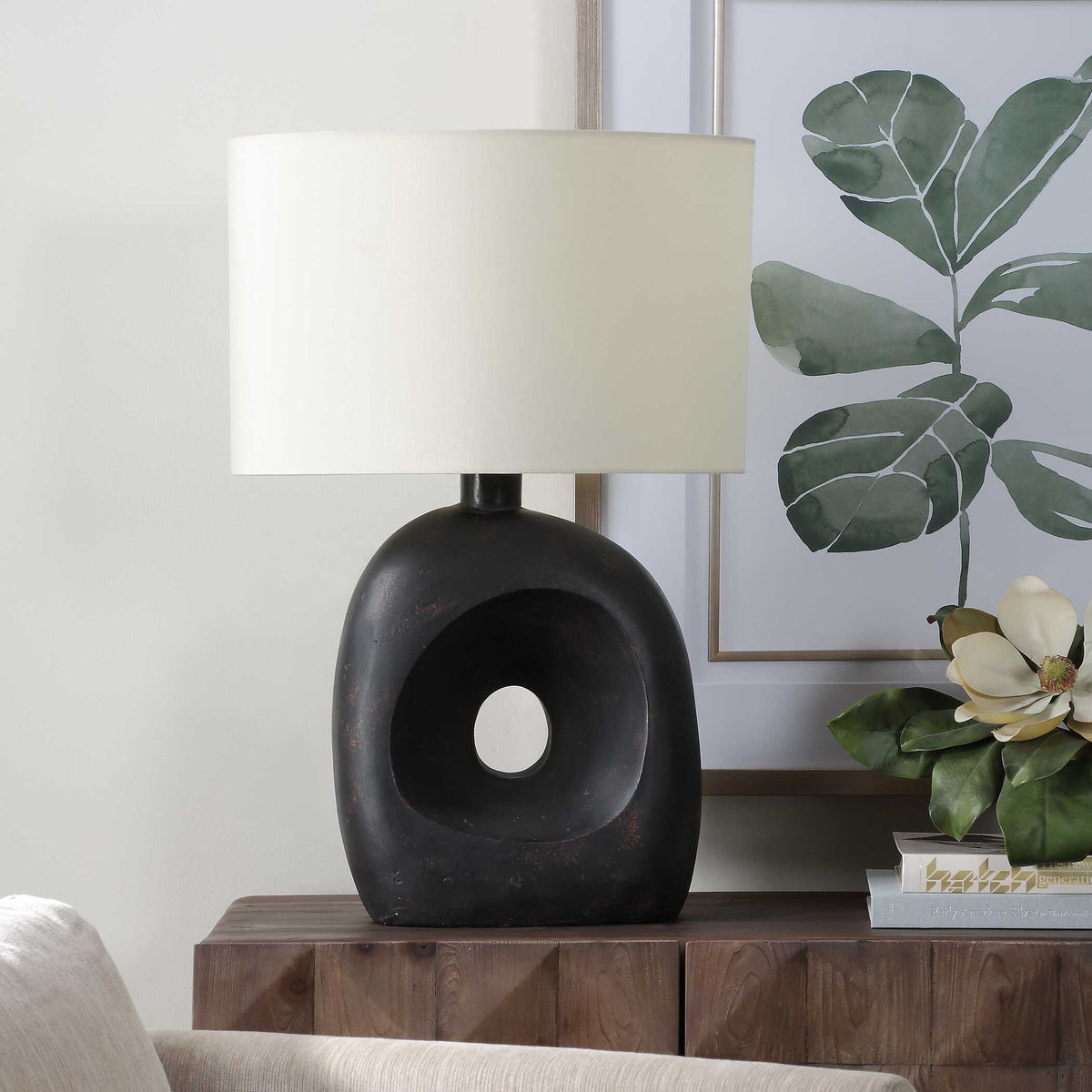 Peephole Outdoor Bronze Table Lamp