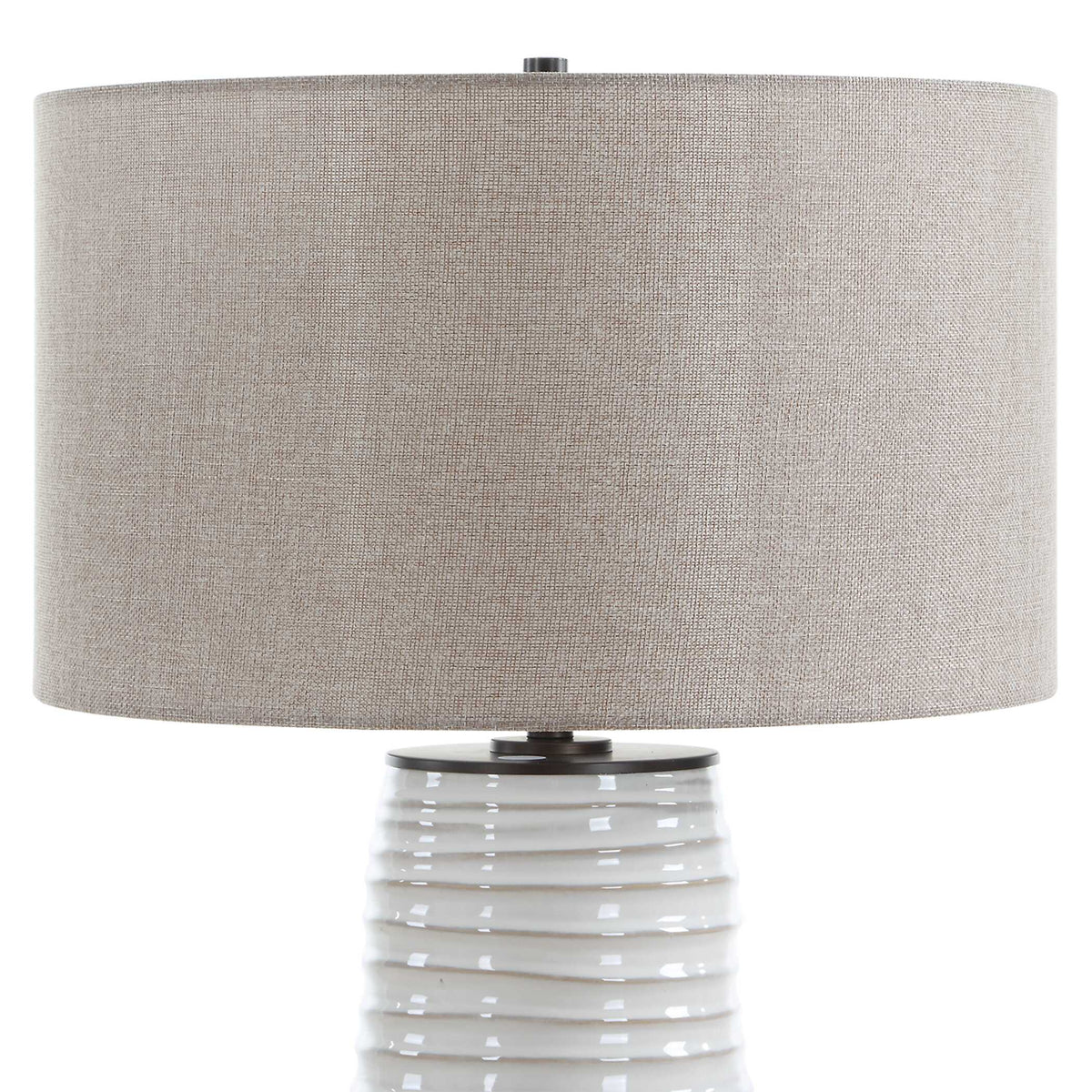 Barat White Ceramic Table Lamp