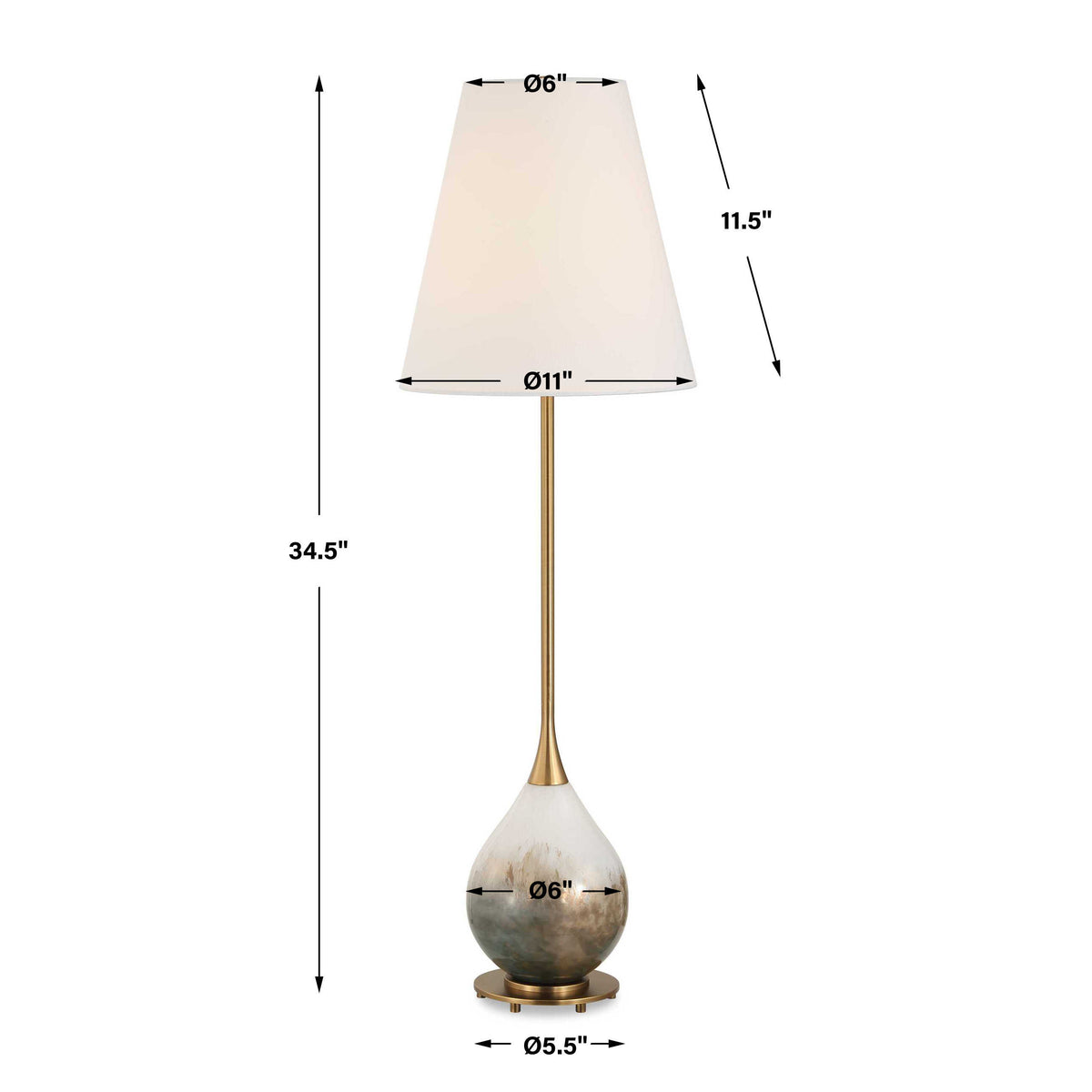 Cardoni Smoke Buffet Lamp