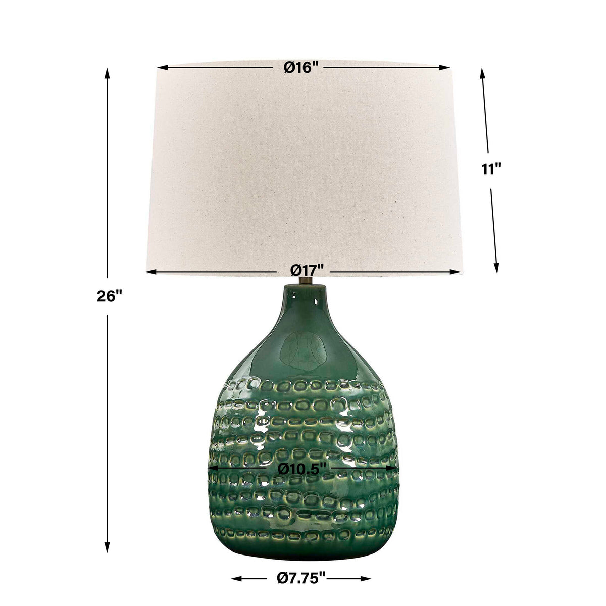 Breya Green Glaze Table Lamp