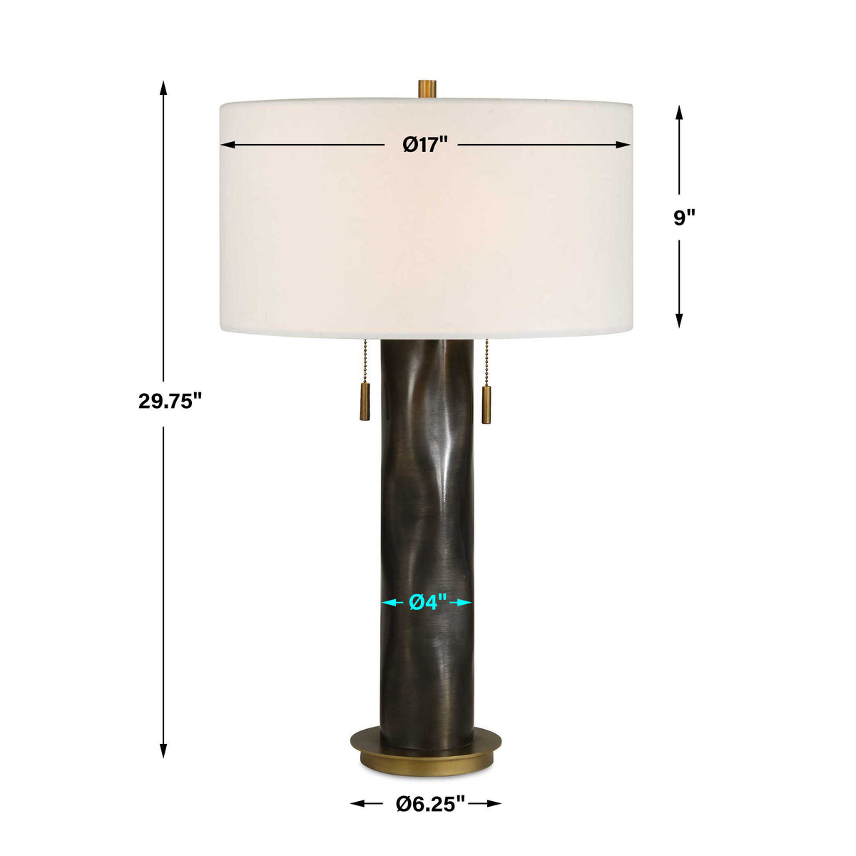 Carmine Dark Bronze Table Lamp