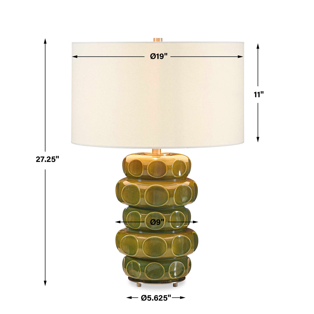 Masau Moss Green Table Lamp