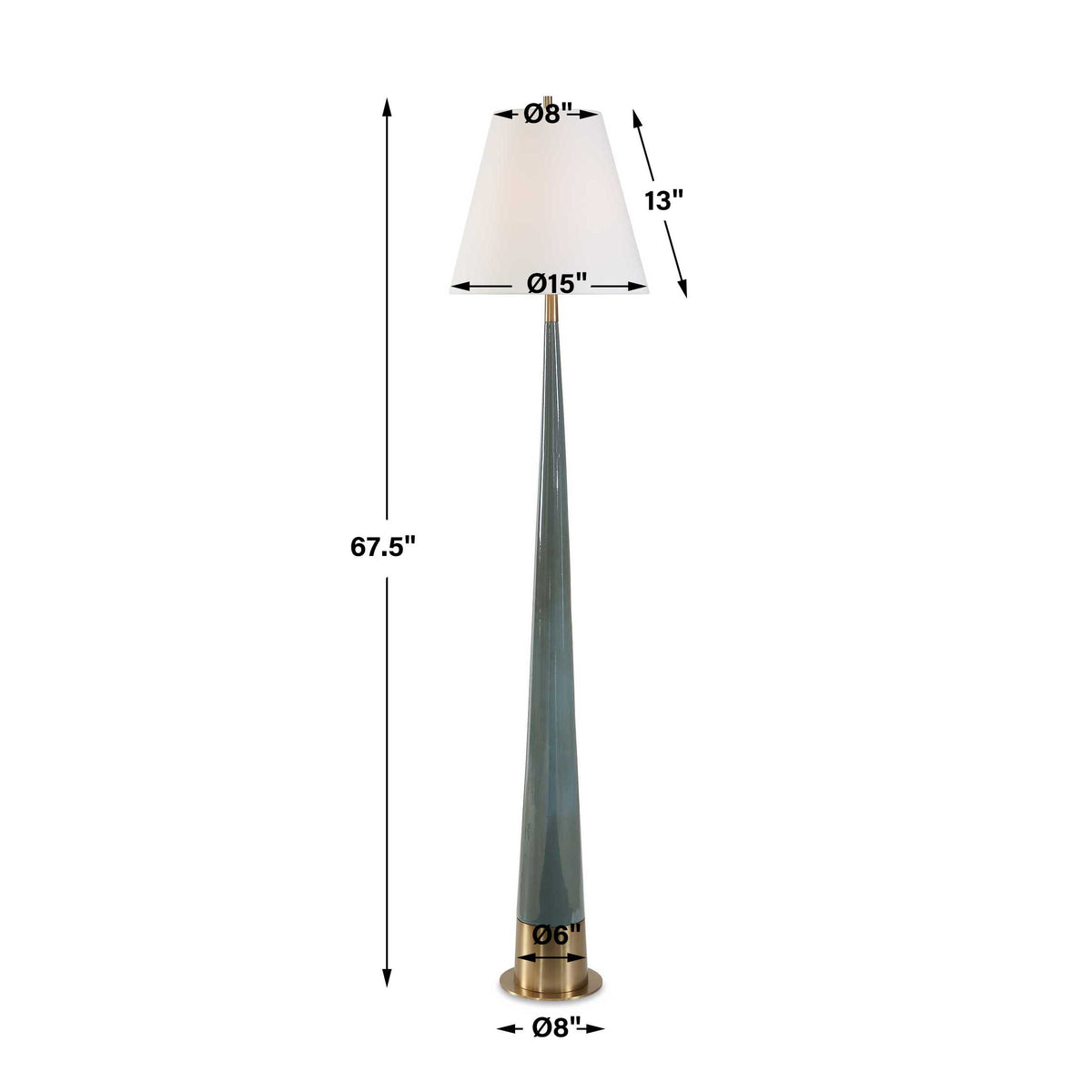 Riccardi Blue Floor Lamp