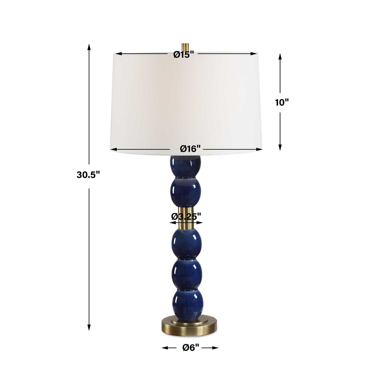 Bellore Blue Glaze Table Lamp