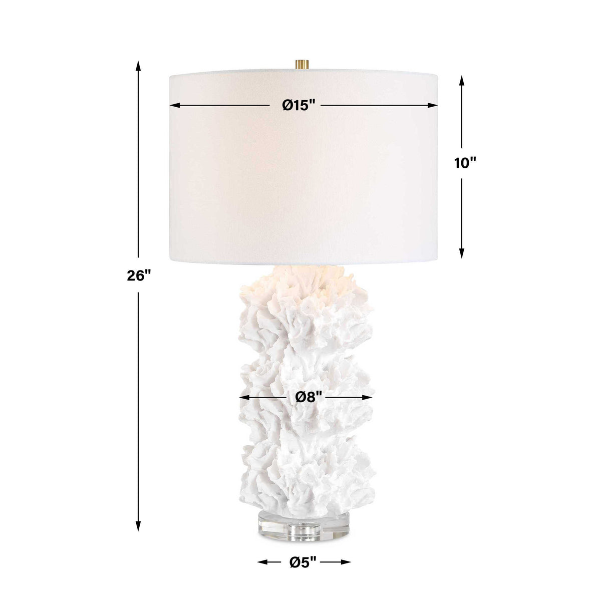 Cambre White Coral Table Lamp