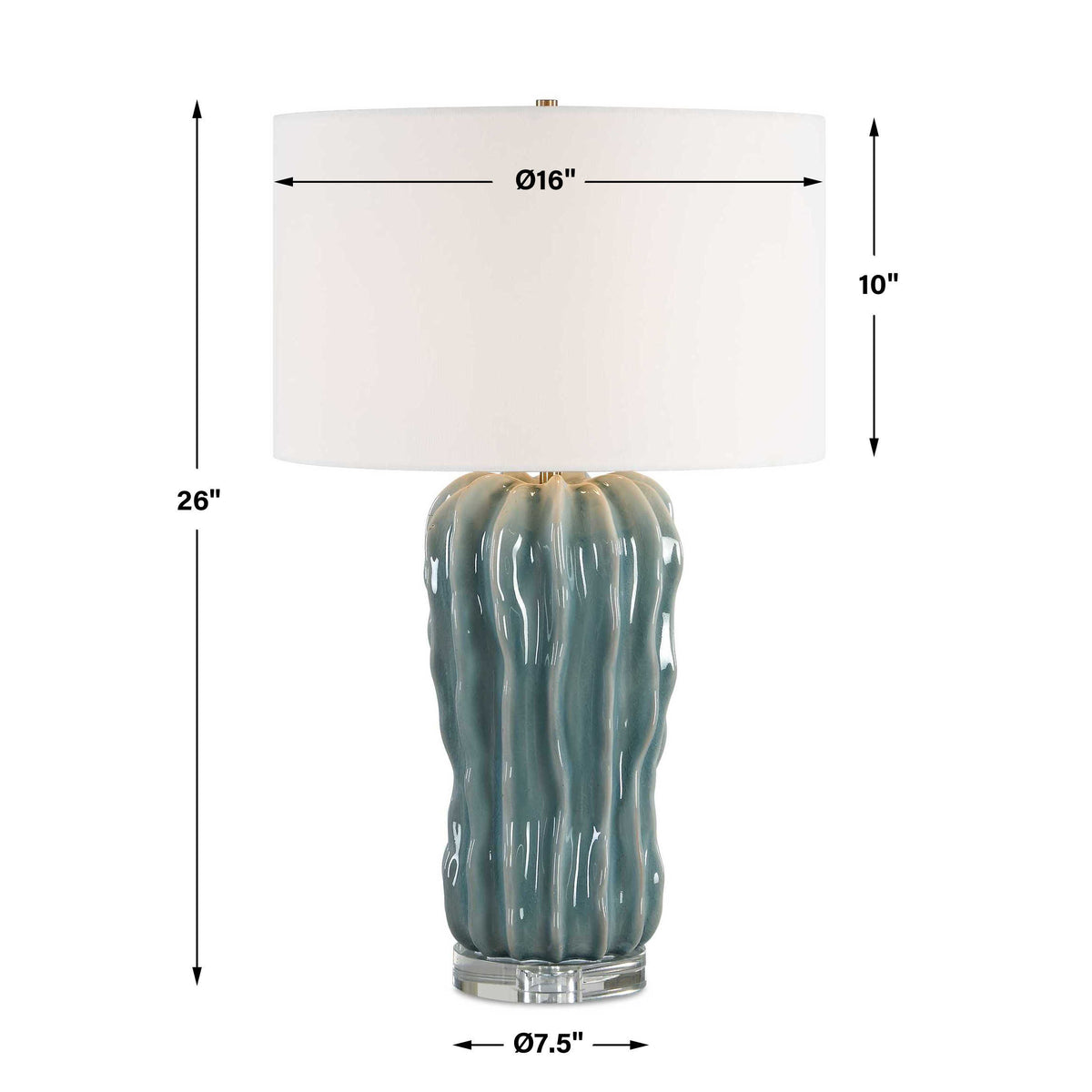 Niese Light Blue Glaze Table Lamp
