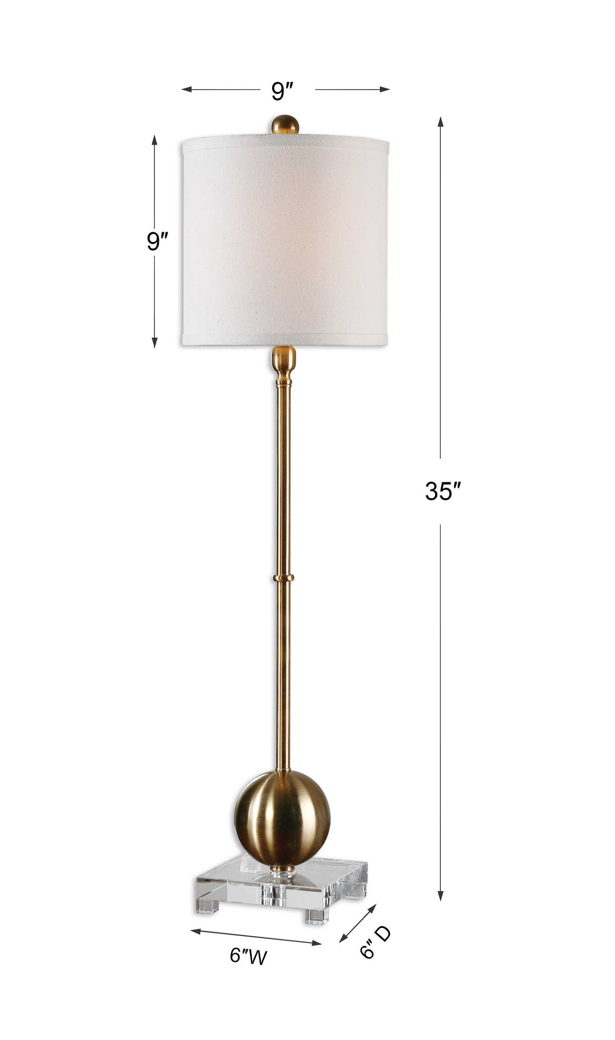 Laton Brass Buffet Lamp
