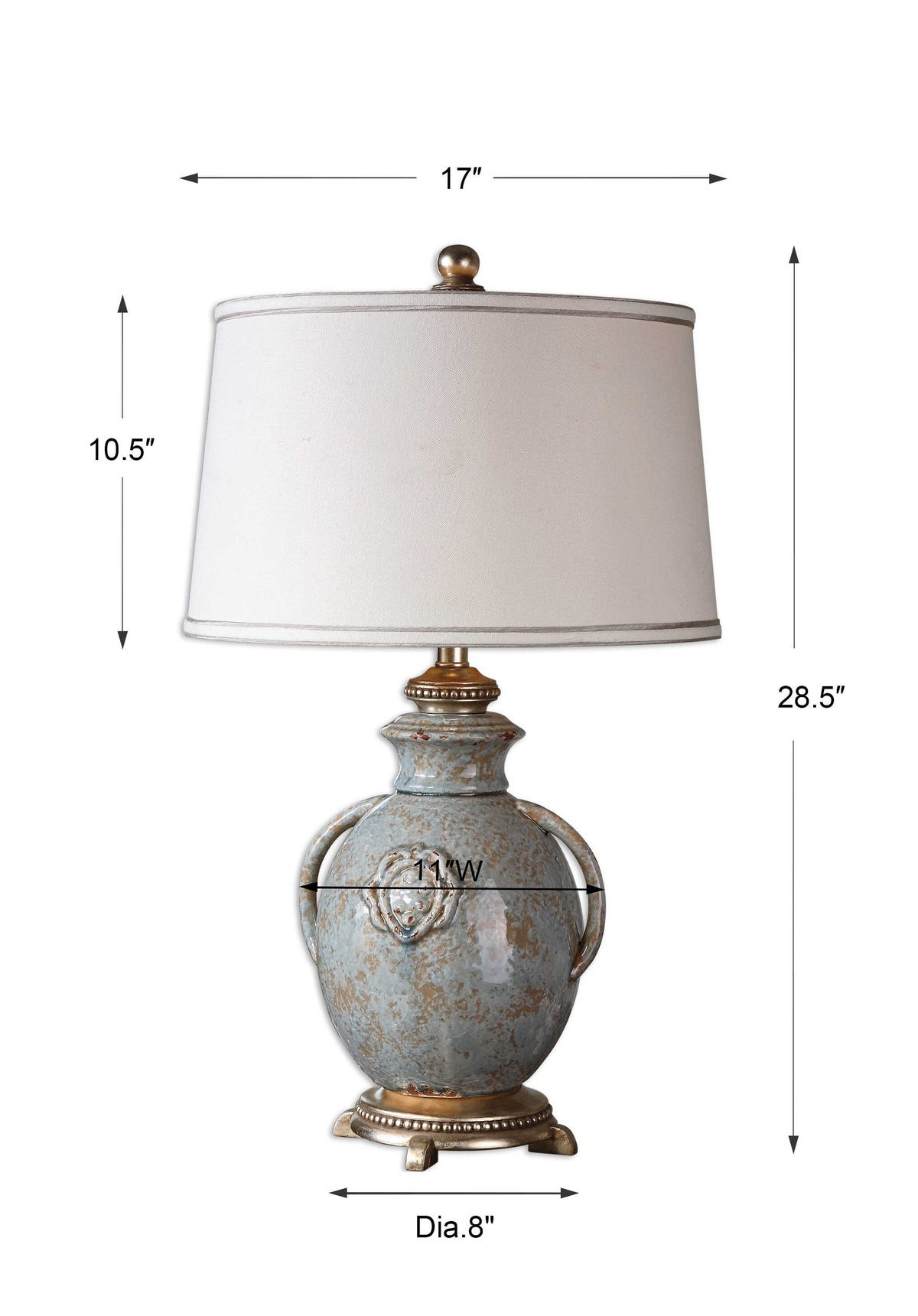 Cancello Blue Glaze Lamp