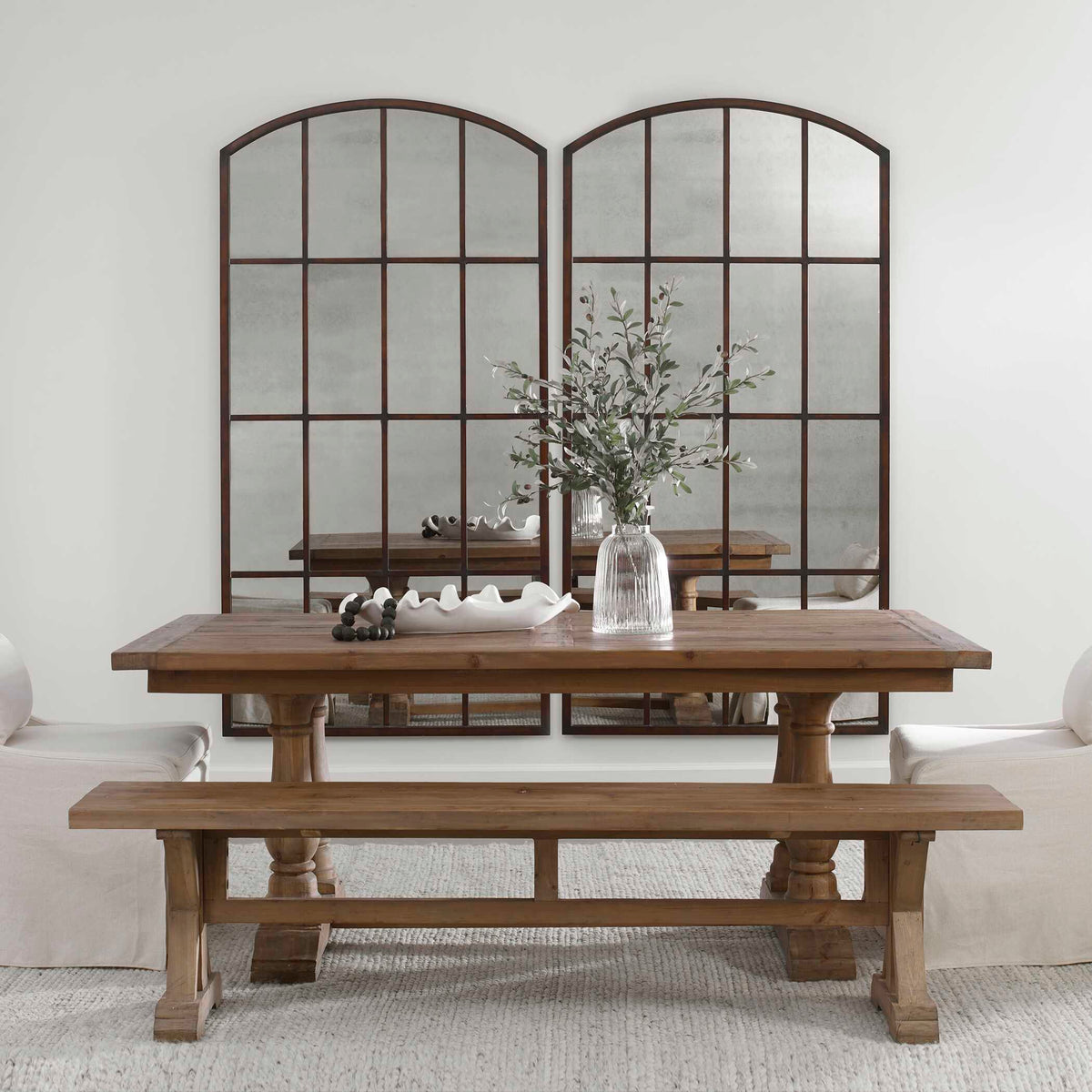 Amiel Antique Large Arch Mirror
