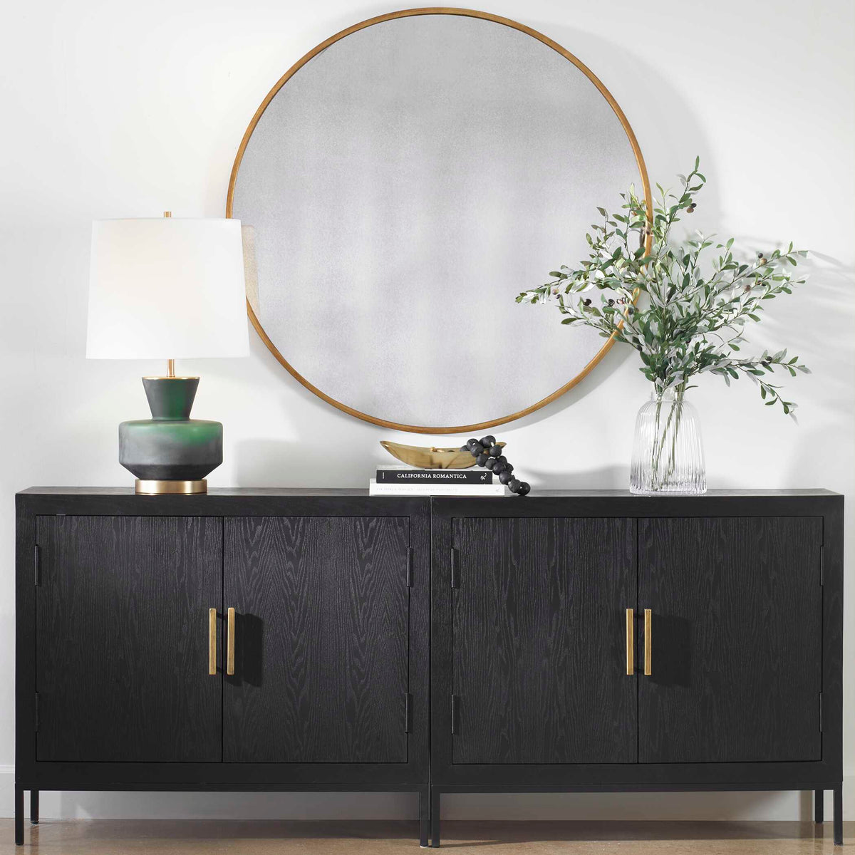 Junius Round Gold Mirror