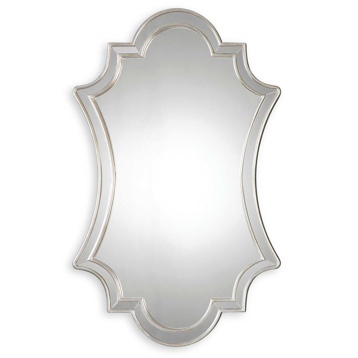 Elara Antiqued Silver Wall Mirror