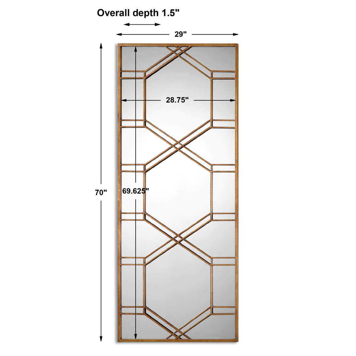 Kennis Gold Leaf Leaner Mirror