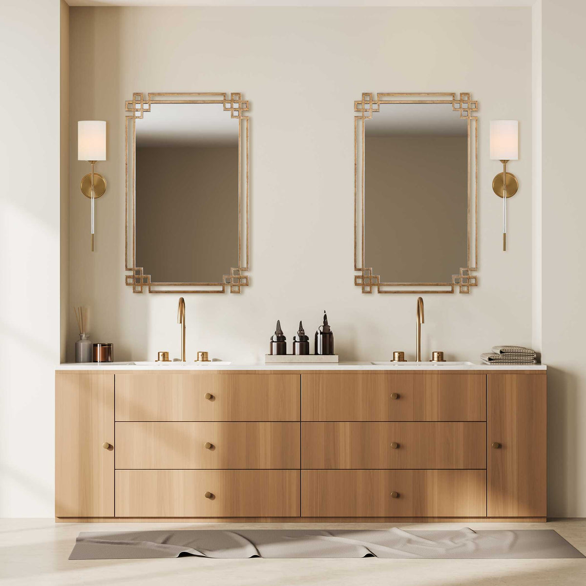 Devoll Antique Gold Mirror