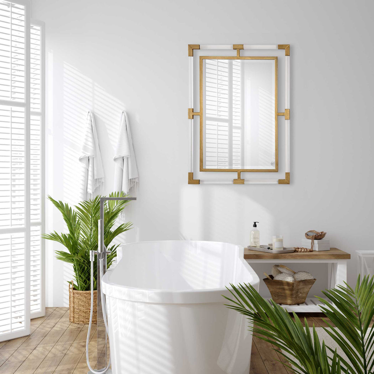 Balkan Modern Gold Wall Mirror