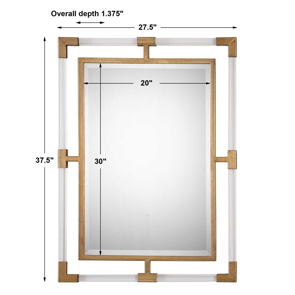 Balkan Modern Gold Wall Mirror