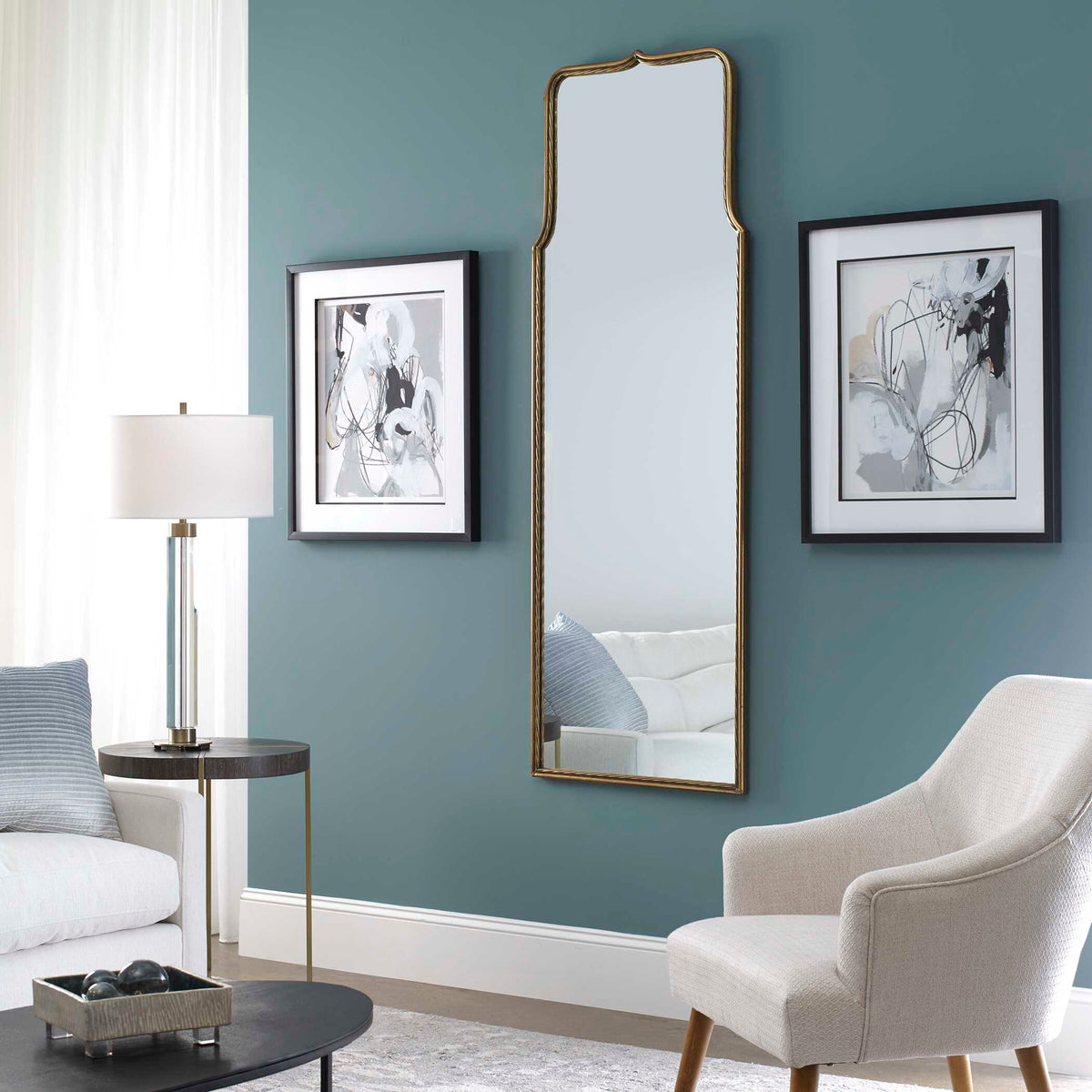 Adelasia Antiqued Gold Mirror
