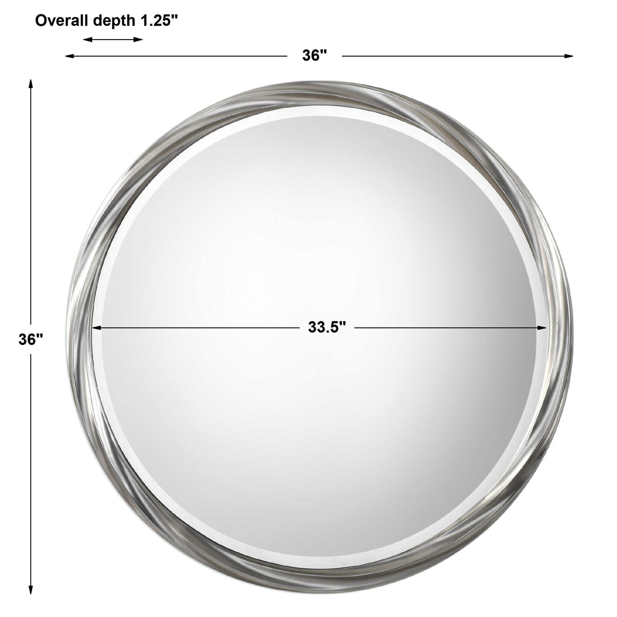 Orion Silver Round Mirror