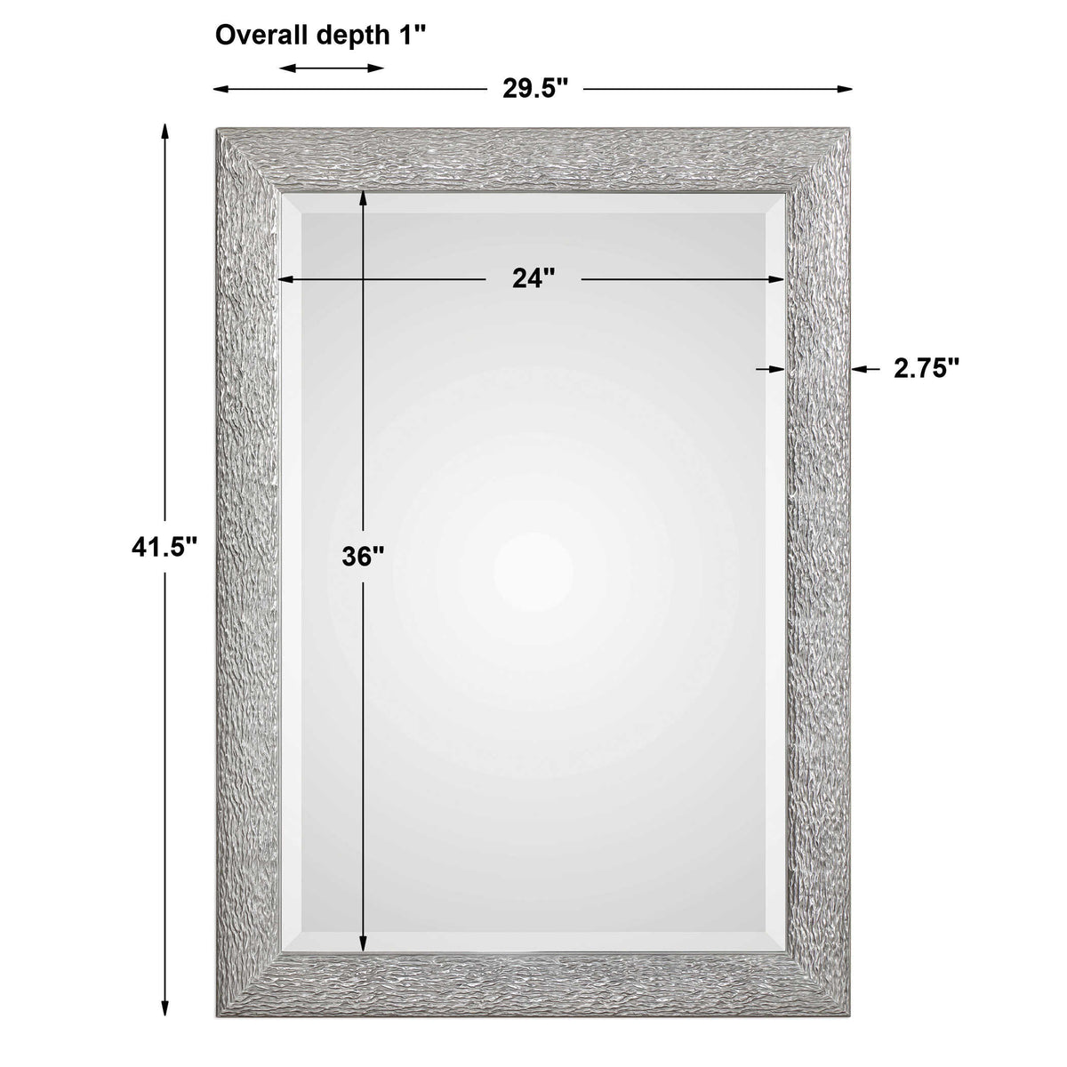 Mossley Metallic Silver Mirror