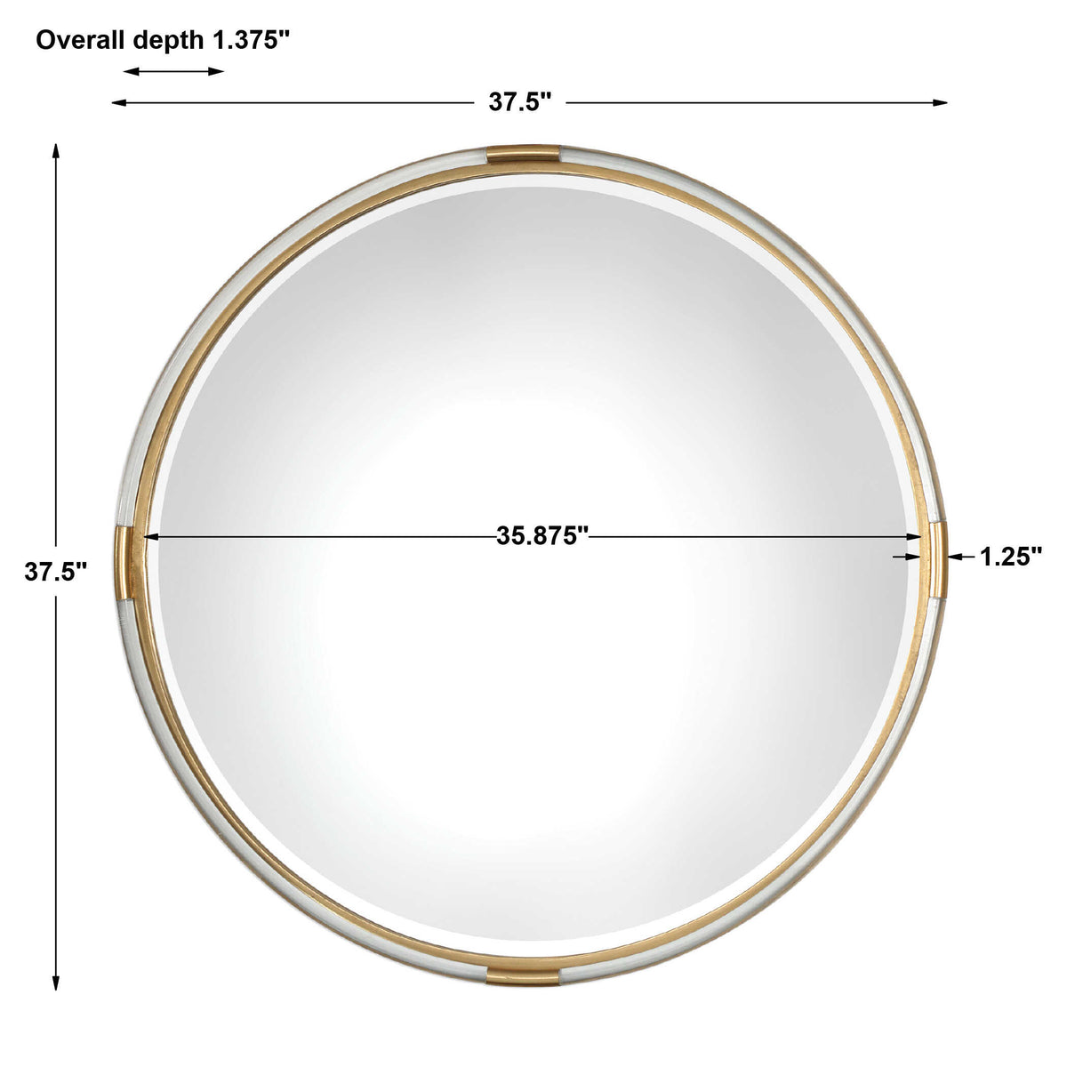 Mackai Round Gold Mirror