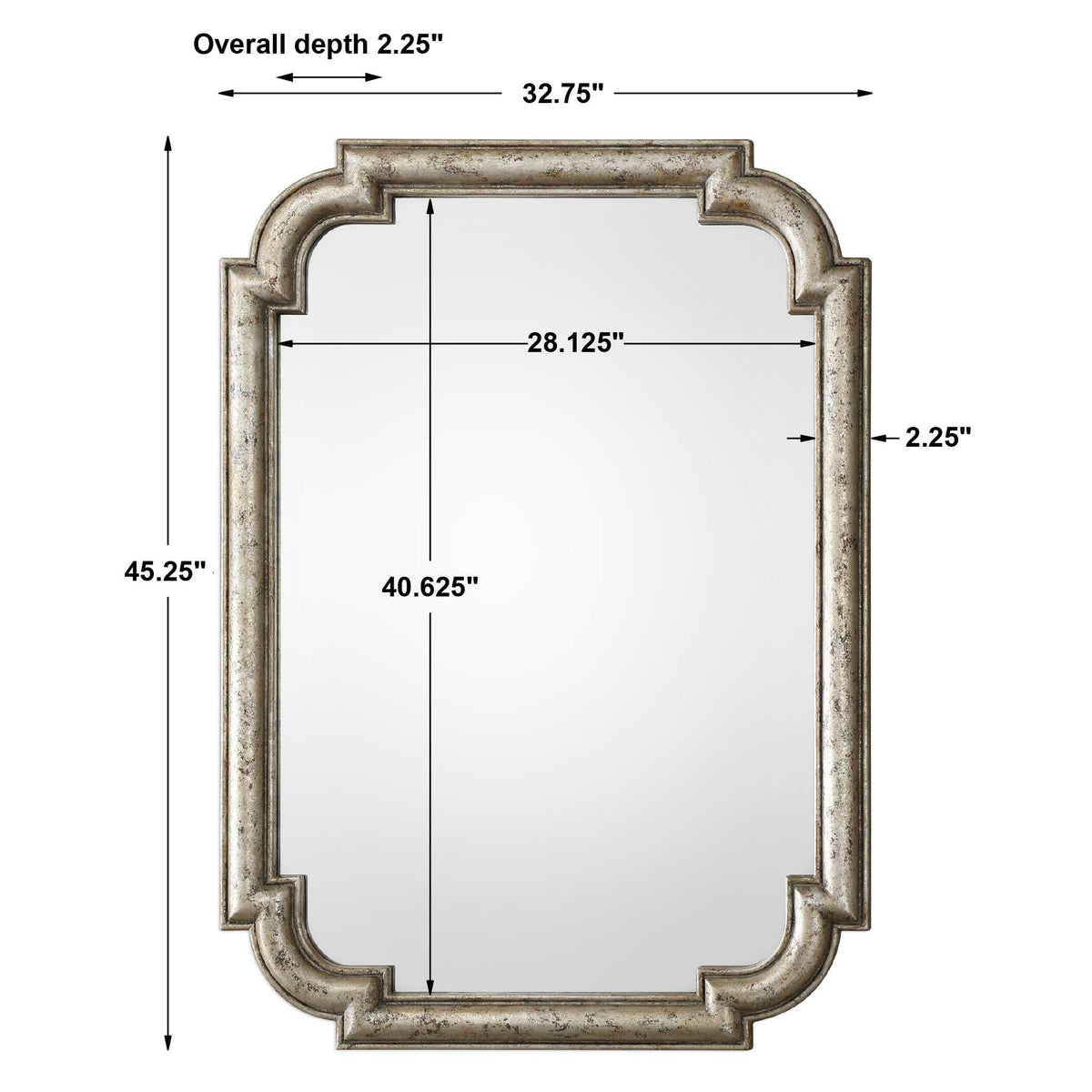 Calanna Antique Silver Mirror