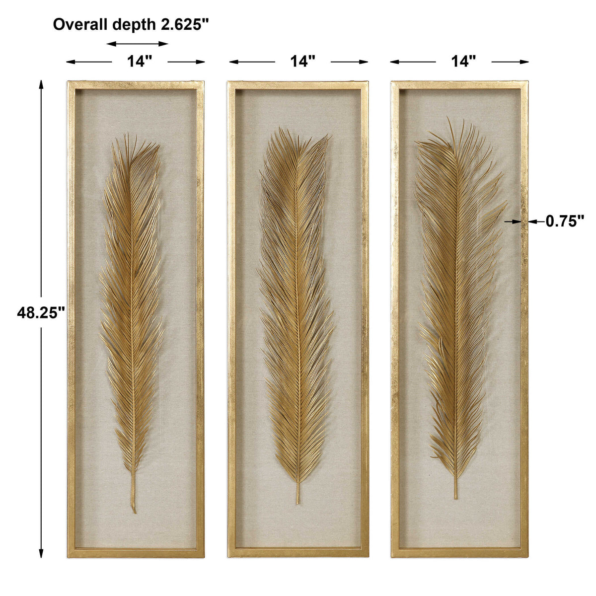 Palma Gold Leaf Shadow Box Set/3