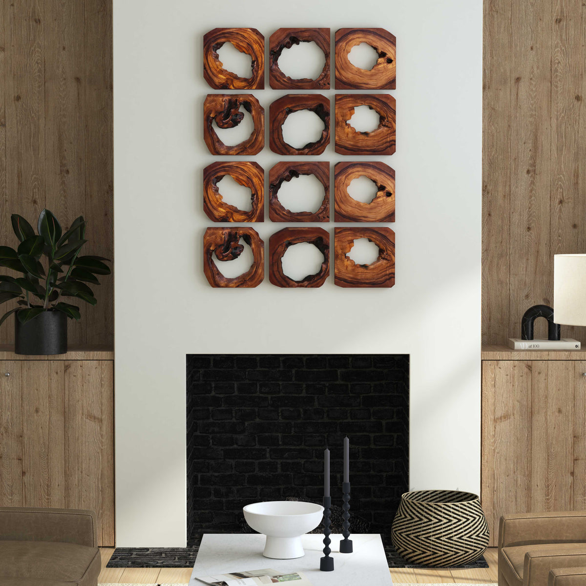 Adlai Wood Wall Art Set/6