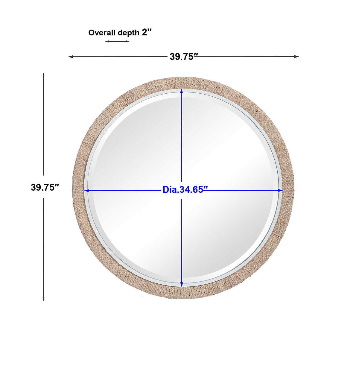 Carbet Round Rope Mirror