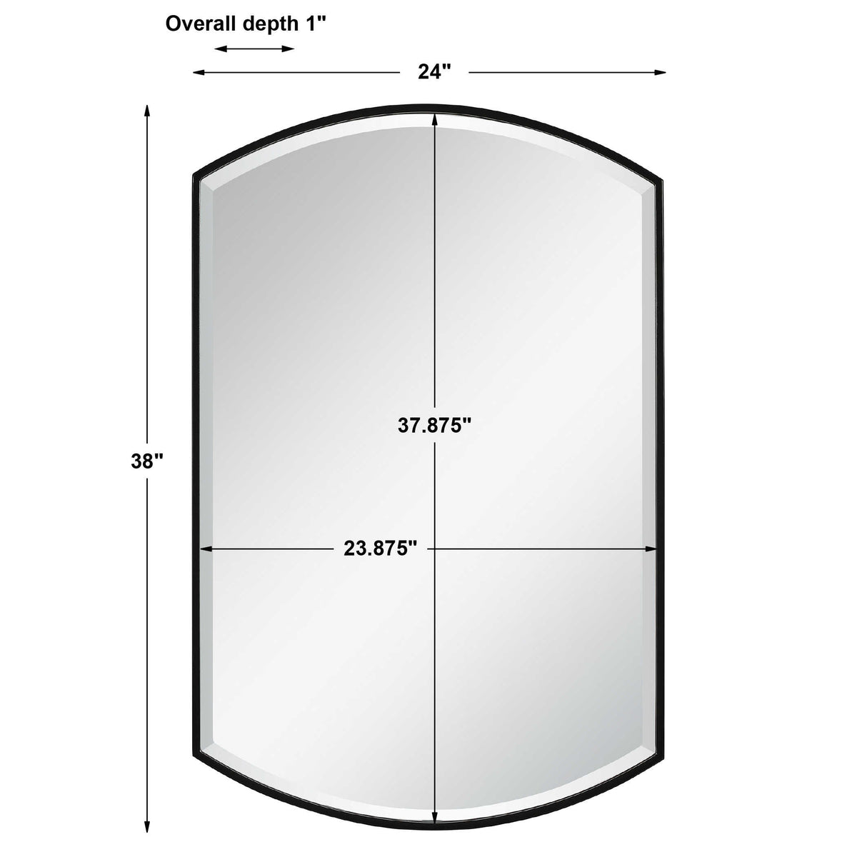 Shield Shaped Iron Mirror