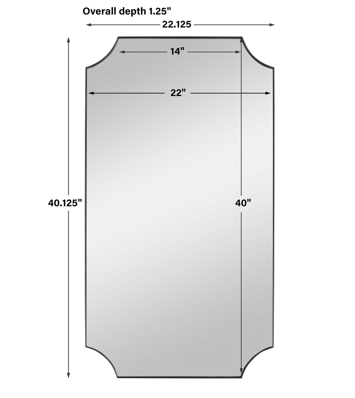 Lennox Scalloped Corner Mirror