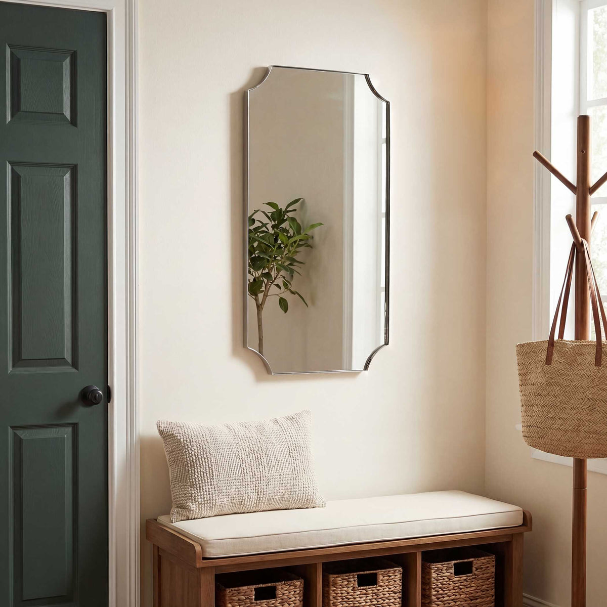 Lennox Scalloped Corner Mirror