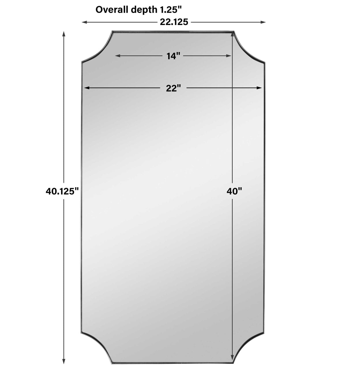 Lennox Scalloped Corner Mirror