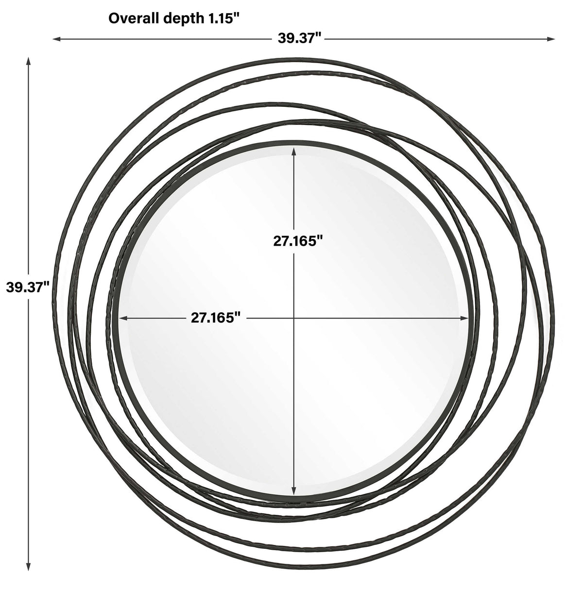 Whirlwind Round Mirror