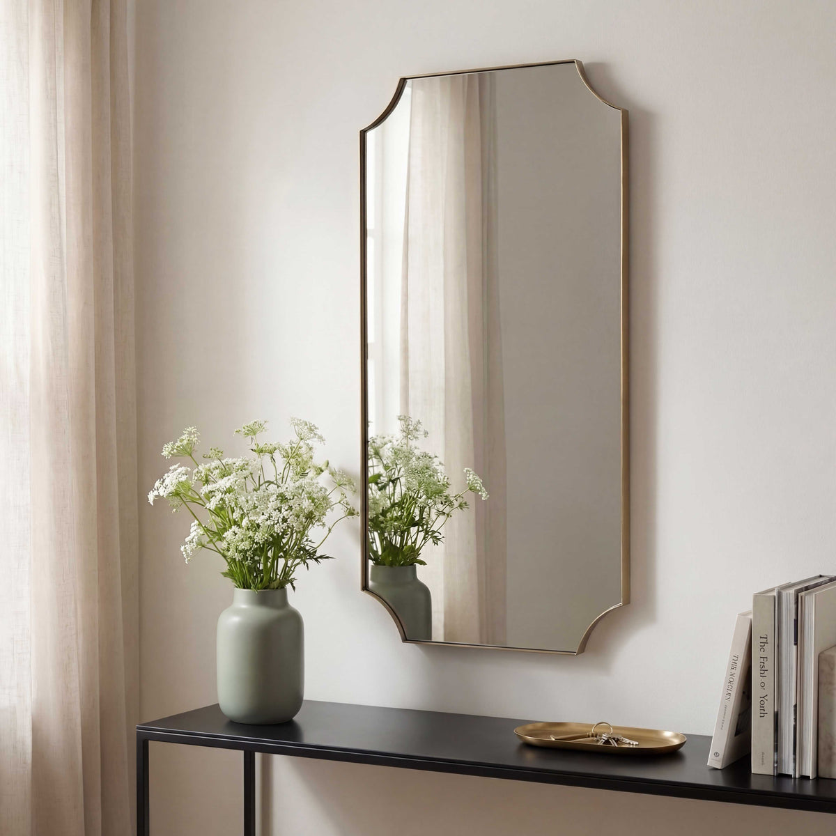 Lennox Scalloped Corner Mirror