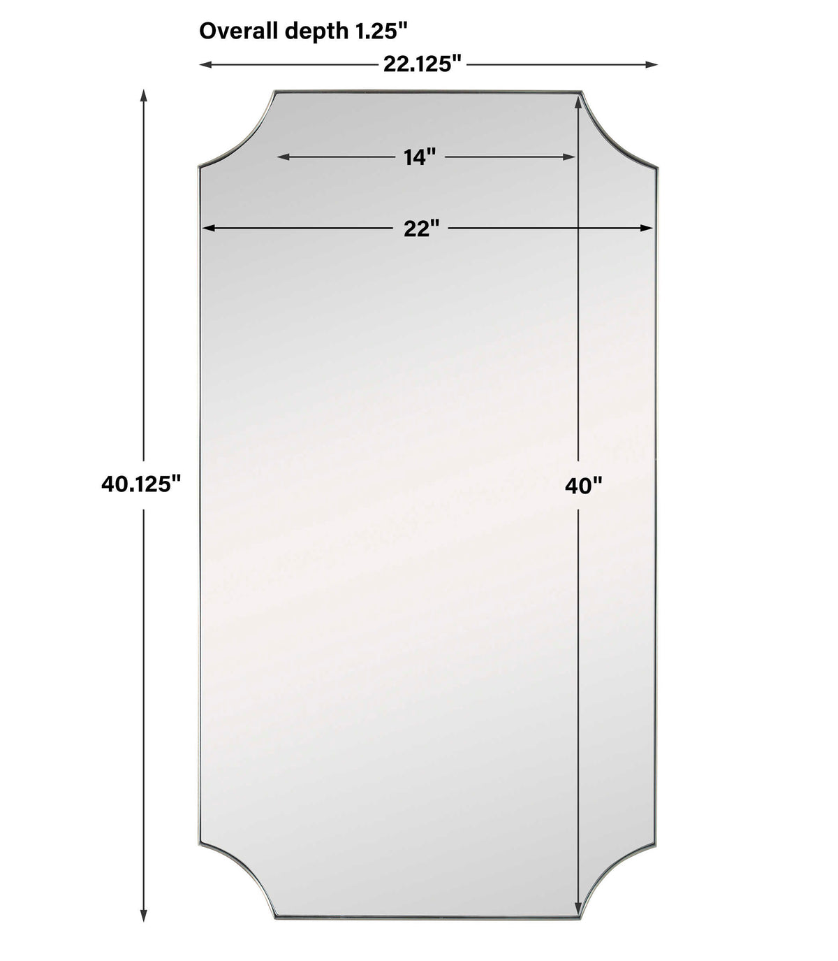 Lennox Scalloped Corner Mirror
