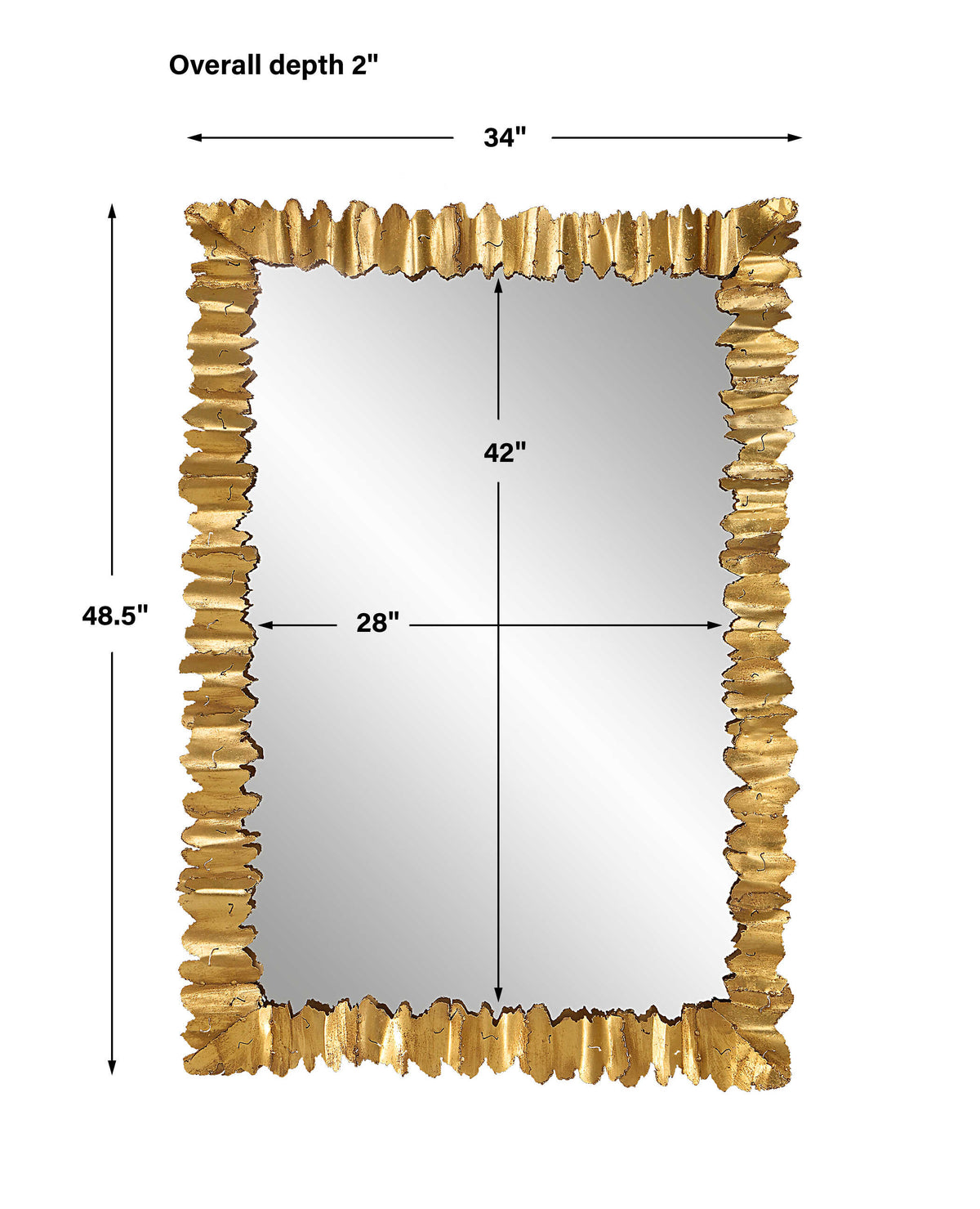 Lev Antique Gold Mirror