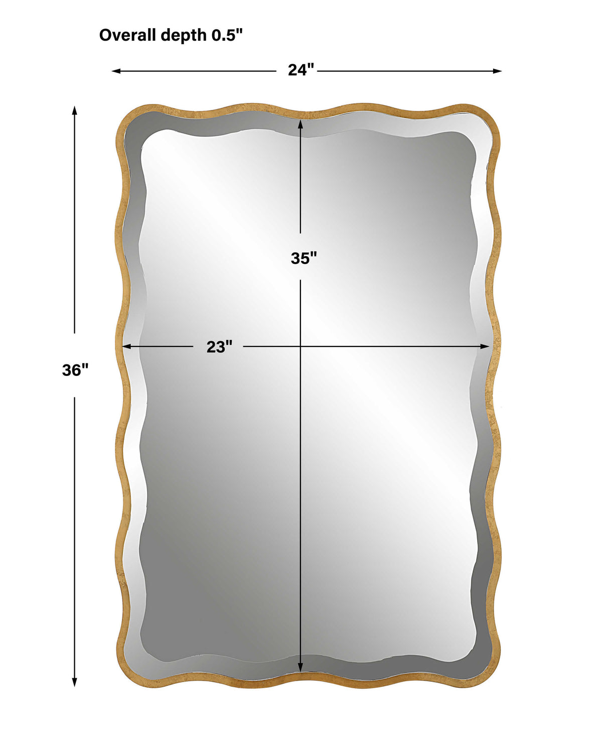 Aneta Gold Scalloped Mirror