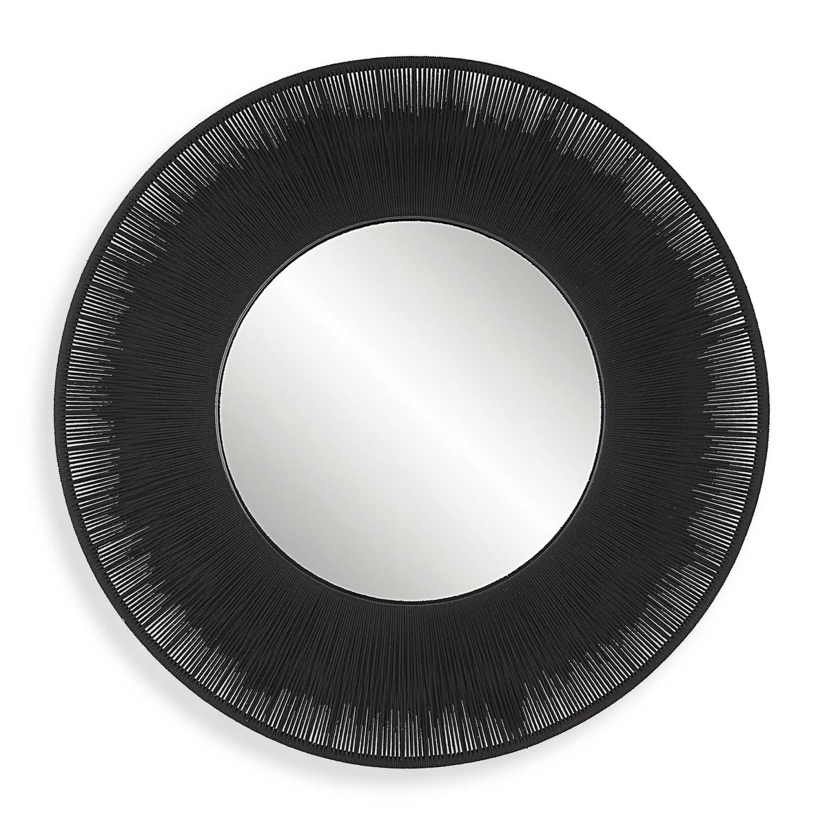 Sailor's Knot Black Round Mirror