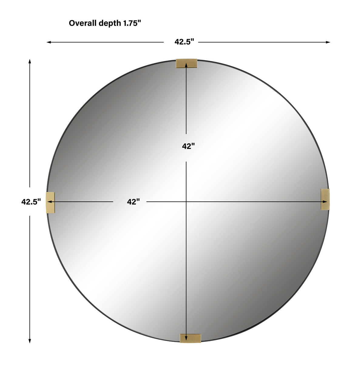 Clip Modern Round Mirror