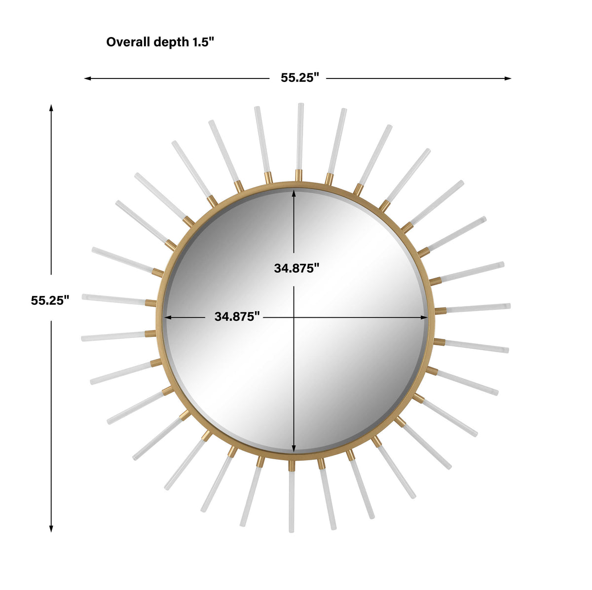 Oracle Round Starburst Mirror