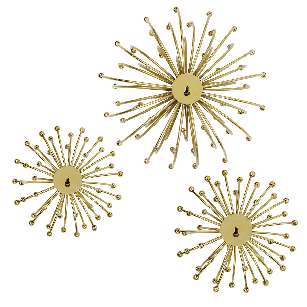 Aga Gold Metal Wall Decor Set/3