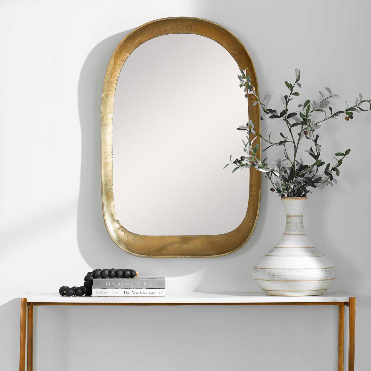 Bradano Brass Arch Mirror