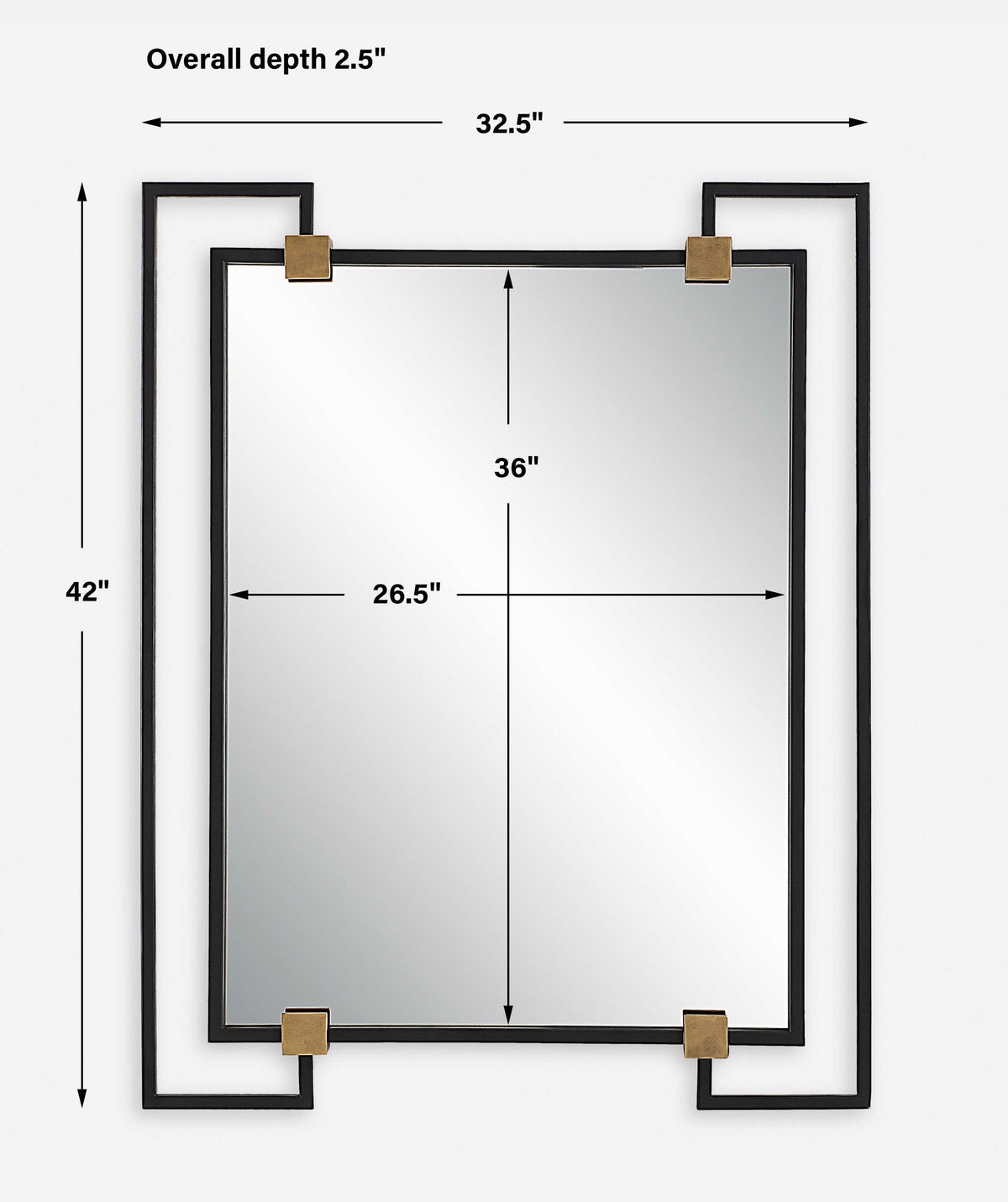 Ivey Rectangle Industrial Mirror